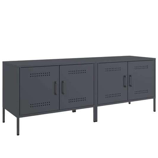 vidaXL 2 Piece TV Cabinet Set Anthracite 68x39x50,5 cm Steel