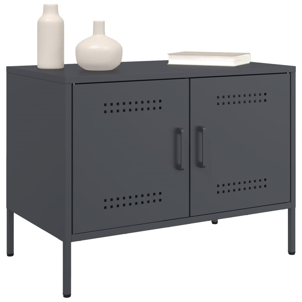 vidaXL TV Cabinets 2 pcs Anthracite 68x39x50.5 cm Steel