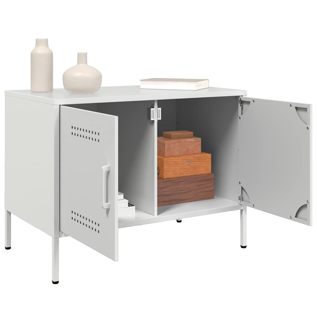 vidaXL TV Cabinet White 68x39x50.5 cm Steel