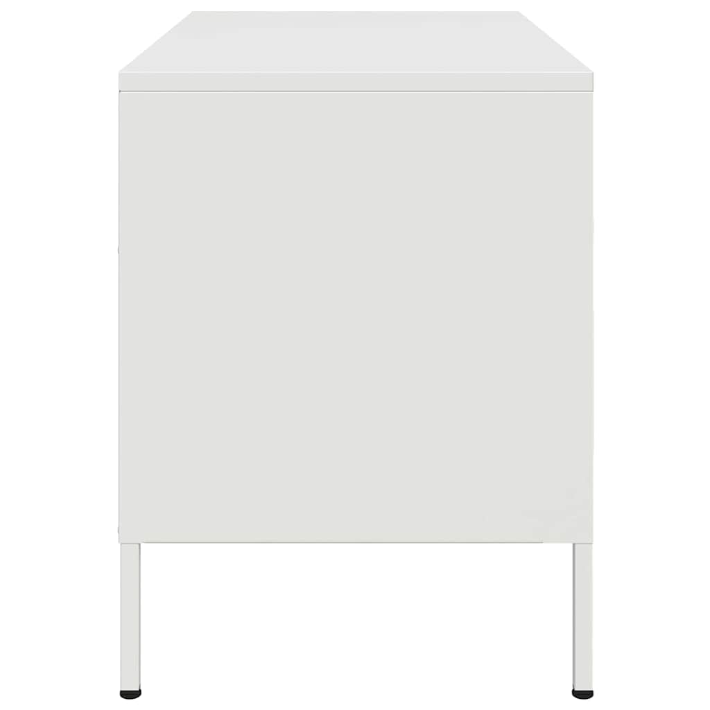 vidaXL TV Cabinet White 68x39x50.5 cm Steel
