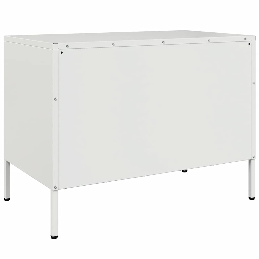 vidaXL TV Cabinet White 68x39x50.5 cm Steel