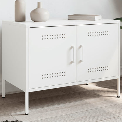vidaXL TV Cabinet White 68x39x50.5 cm Steel