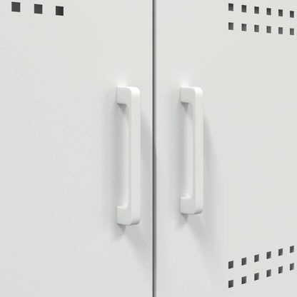 vidaXL 2 Piece TV Cabinet Set White 68x39x50,5 cm Steel