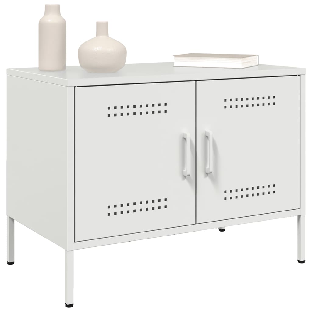 vidaXL TV Cabinets 2 pcs White 68x39x50.5 cm Steel