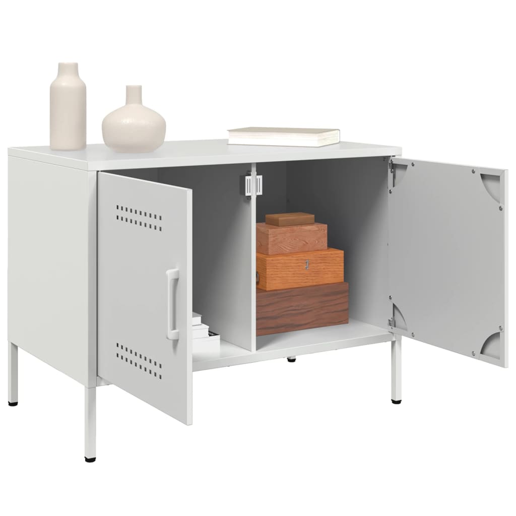 vidaXL TV Cabinets 2 pcs White 68x39x50.5 cm Steel