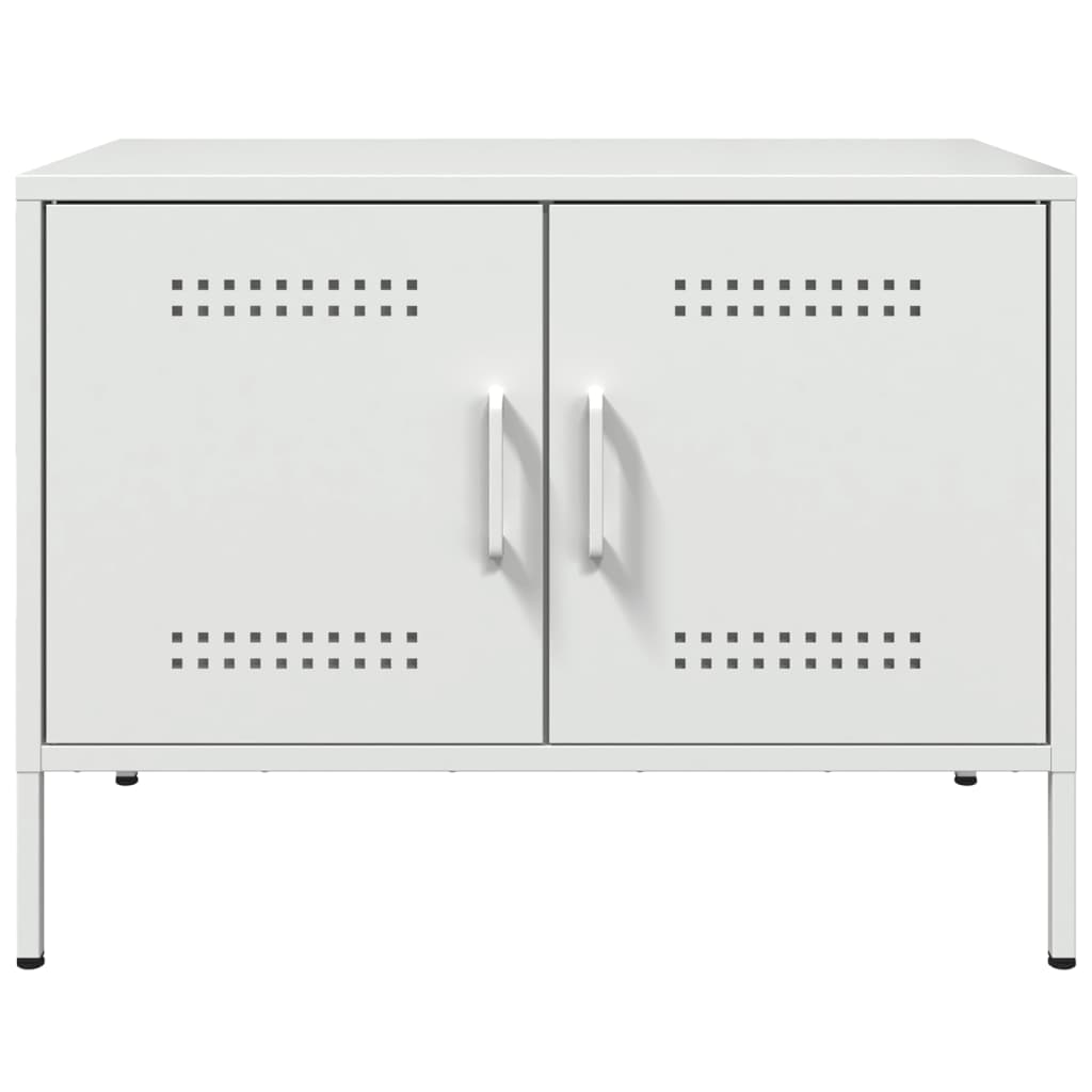 vidaXL TV Cabinets 2 pcs White 68x39x50.5 cm Steel