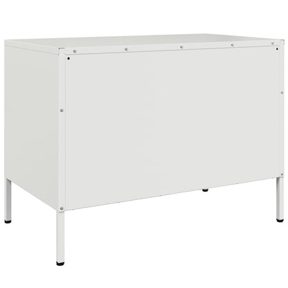 vidaXL TV Cabinets 2 pcs White 68x39x50.5 cm Steel