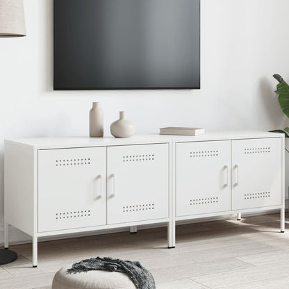 vidaXL TV Cabinets 2 pcs White 68x39x50.5 cm Steel