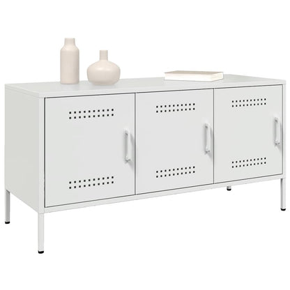 vidaXL TV Cabinet White 100.5x39x50.5 cm Steel