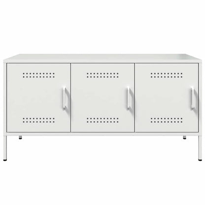 vidaXL TV Cabinet White 100.5x39x50.5 cm Steel