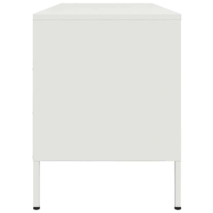 vidaXL TV Cabinet White 100.5x39x50.5 cm Steel