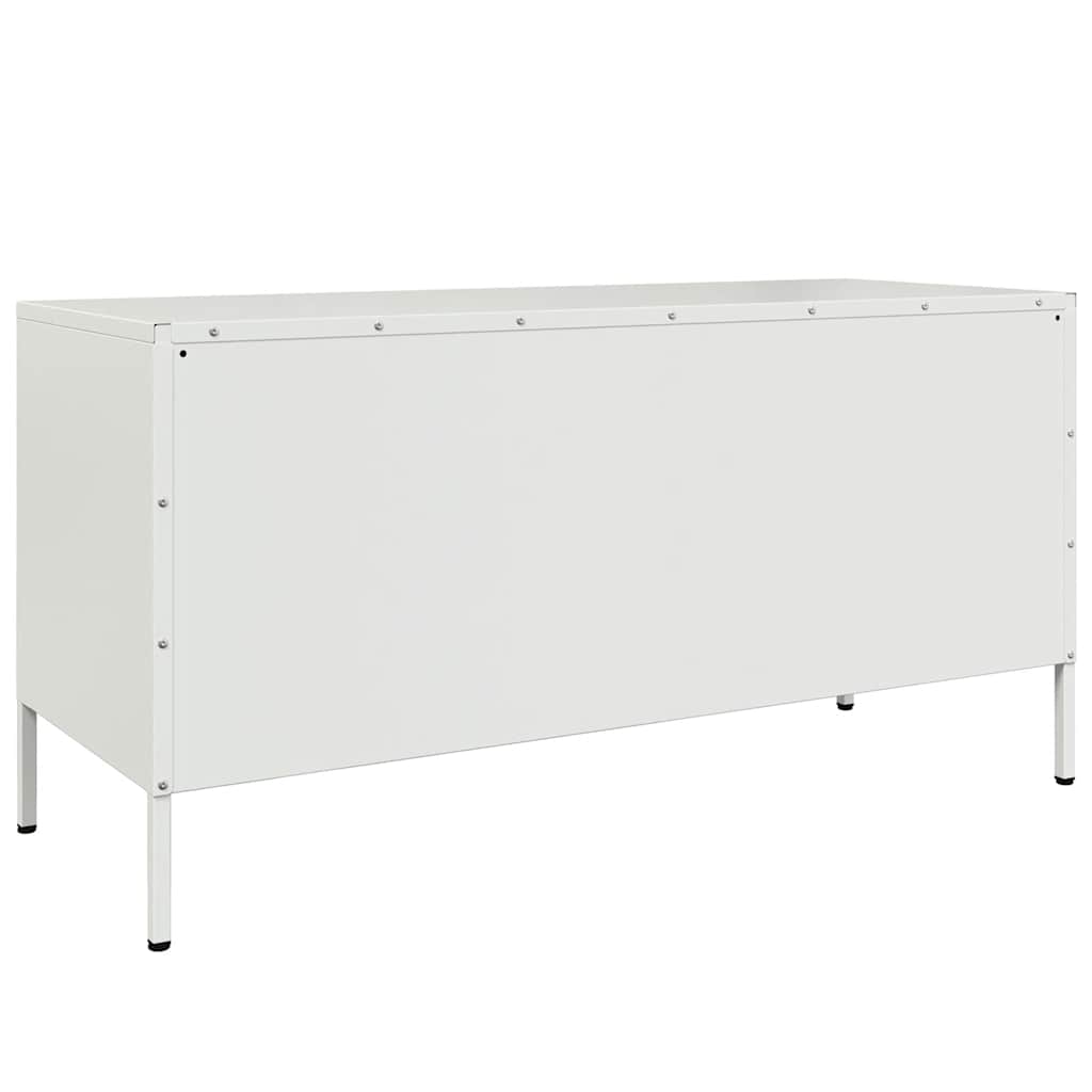 vidaXL TV Cabinet White 100.5x39x50.5 cm Steel