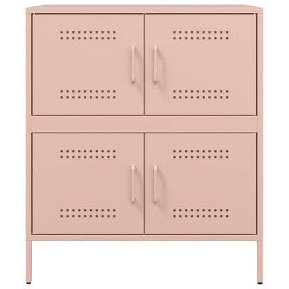 vidaXL Sideboard Pink 68x39x79 cm Steel