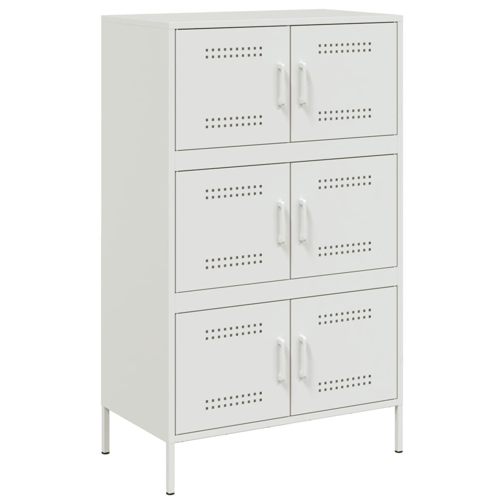 vidaXL Highboard White 68x39x113 cm Steel