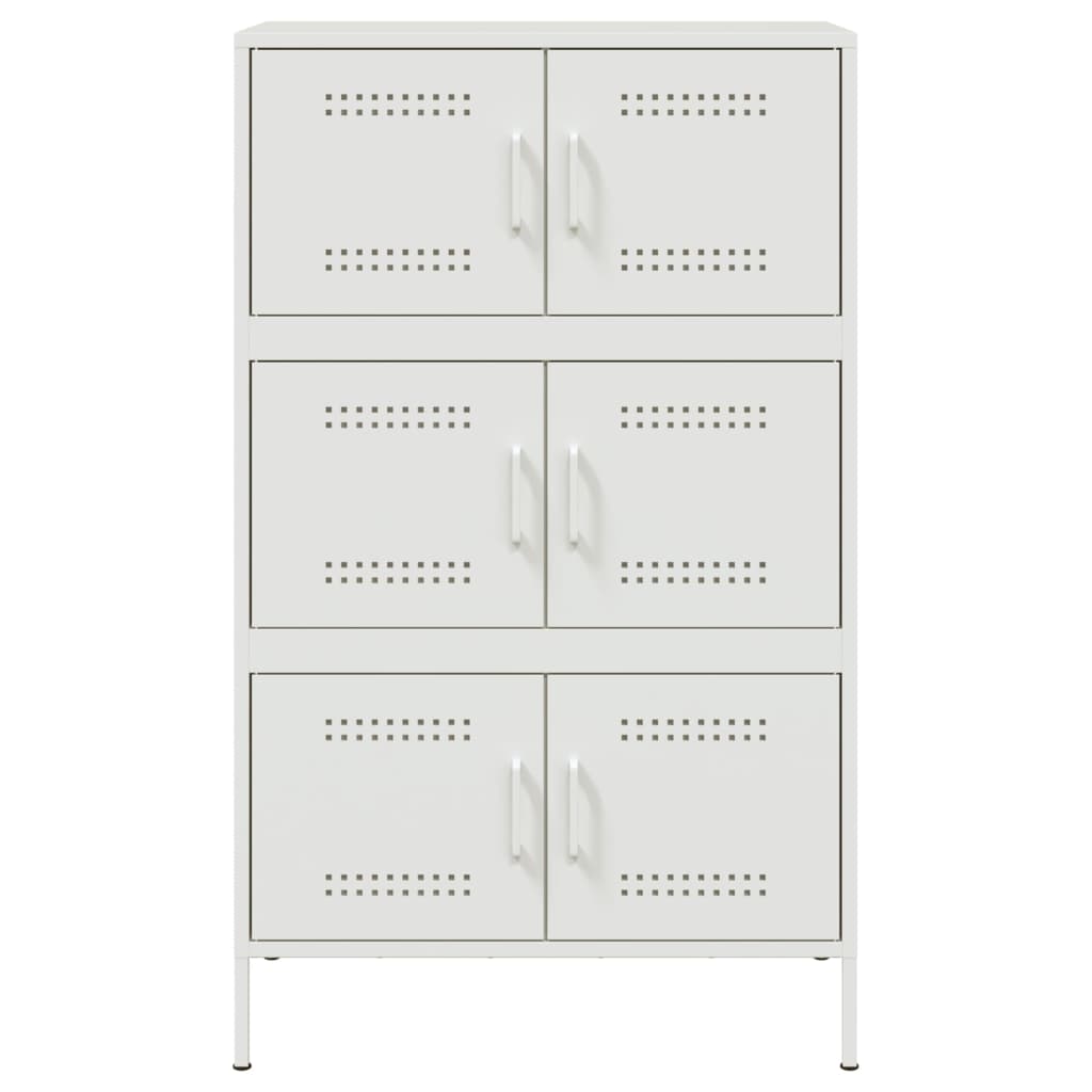 vidaXL Highboard White 68x39x113 cm Steel