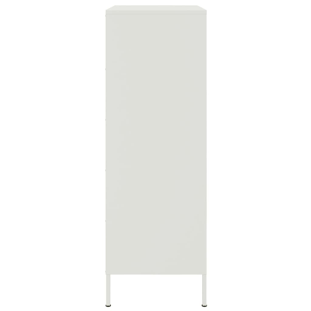 vidaXL Highboard White 68x39x113 cm Steel