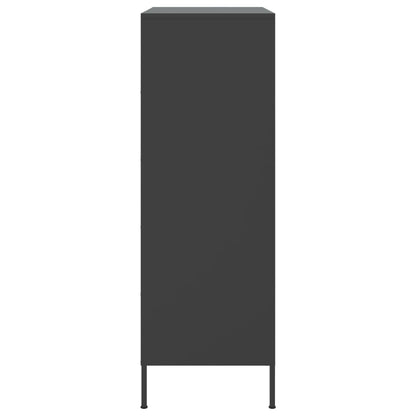 vidaXL Highboard Black 68x39x113 cm Steel
