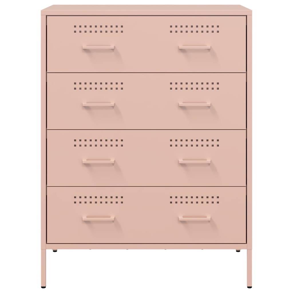 vidaXL Sideboard Pink 68x39x89 cm Steel