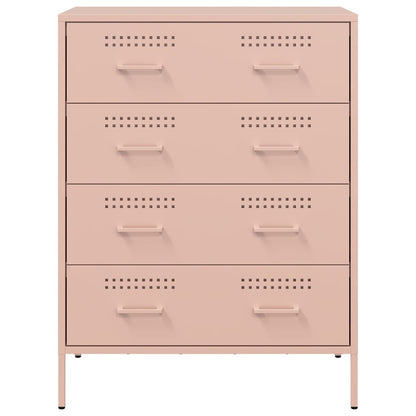 vidaXL Sideboard Pink 68x39x89 cm Steel