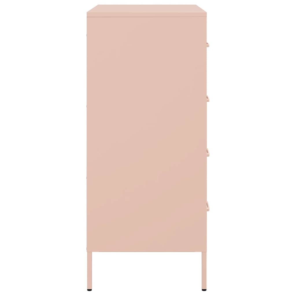 vidaXL Sideboard Pink 68x39x89 cm Steel