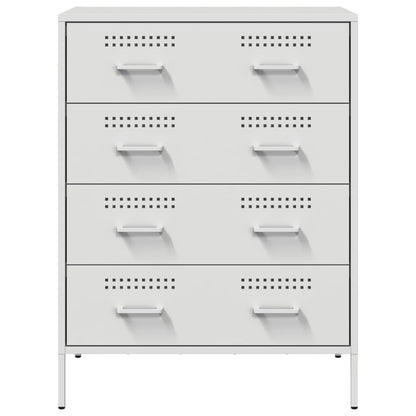 vidaXL Sideboard White 68x39x89 cm Steel