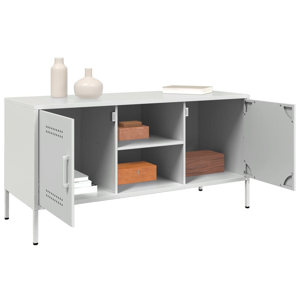 vidaXL TV Cabinet White 100,5x39x50,5 cm Steel