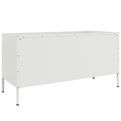 vidaXL TV Cabinet White 100.5x39x50.5 cm Steel