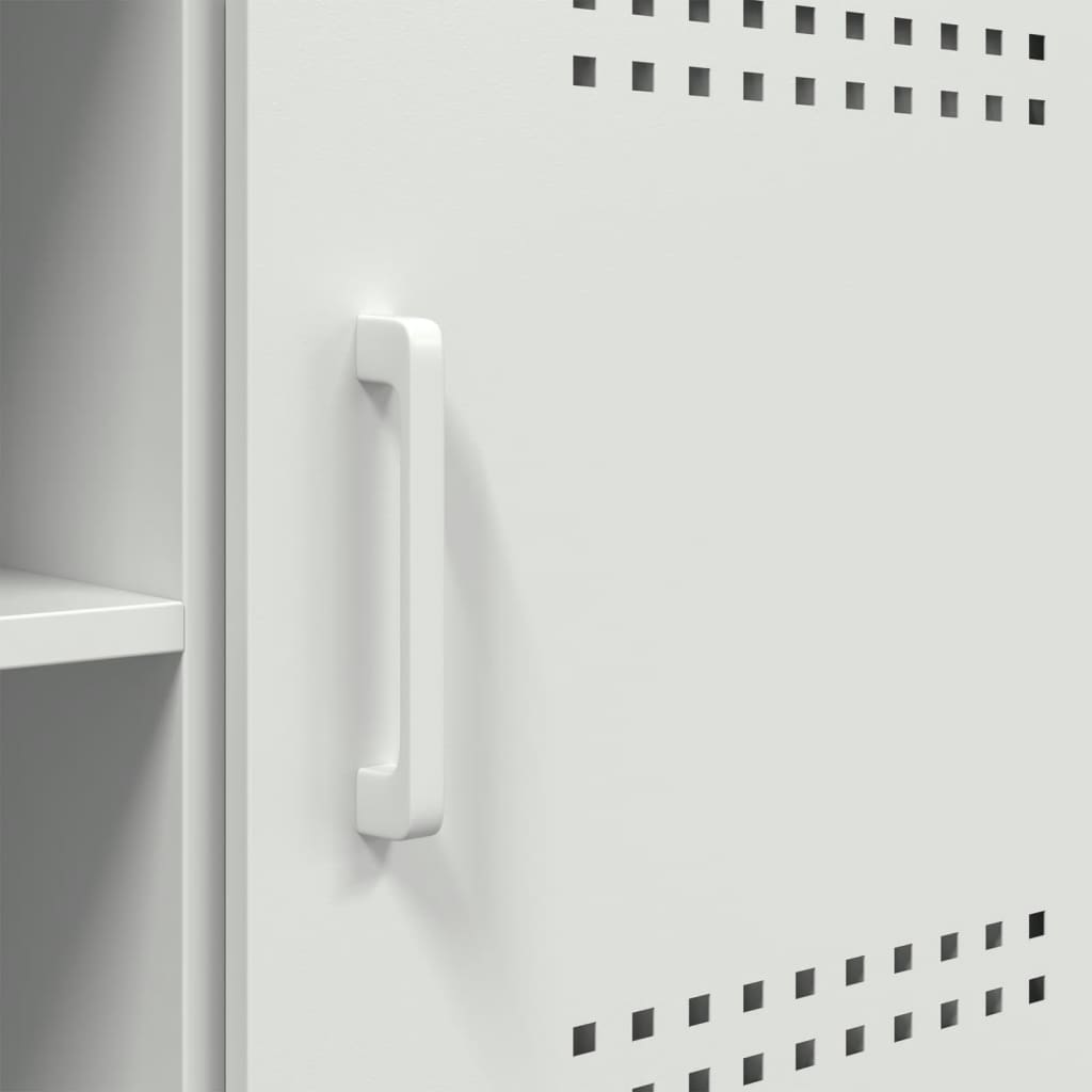 vidaXL TV Cabinet White 100.5x39x50.5 cm Steel