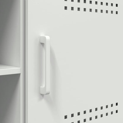 vidaXL TV Cabinet White 100.5x39x50.5 cm Steel