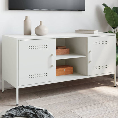 vidaXL TV Cabinet White 100.5x39x50.5 cm Steel