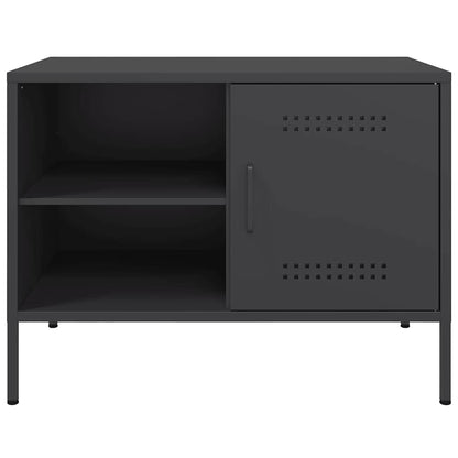vidaXL TV Cabinet Black 68x39x50.5 cm Steel