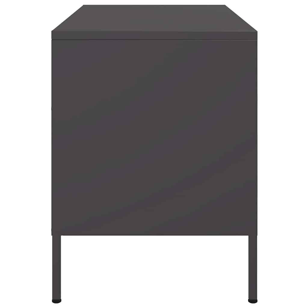 vidaXL TV Cabinet Black 68x39x50.5 cm Steel