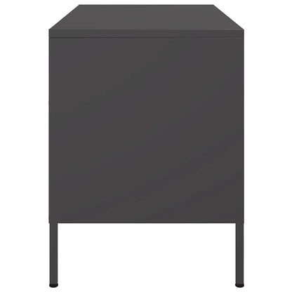 vidaXL TV Cabinet Black 68x39x50.5 cm Steel