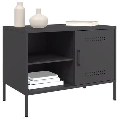 vidaXL TV Cabinets 2 pcs Black 68x39x50.5 cm Steel