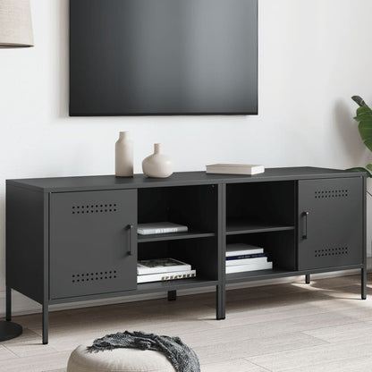 vidaXL TV Cabinets 2 pcs Black 68x39x50.5 cm Steel