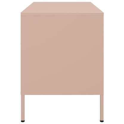 vidaXL TV Cabinet Pink 68x39x50.5 cm Steel