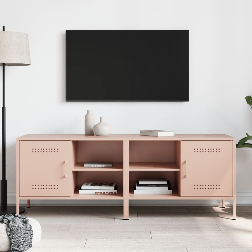 vidaXL TV Cabinets 2 pcs Pink 68x39x50.5 cm Steel