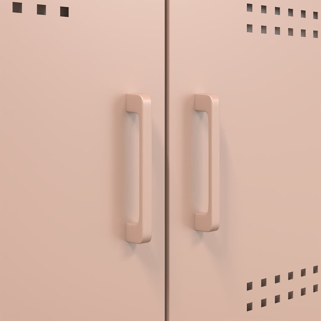 vidaXL 2 Piece TV Cabinet Set Pink 68x39x50,5 cm Steel