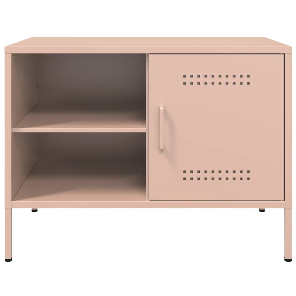 vidaXL TV Cabinets 2 pcs Pink 68x39x50.5 cm Steel