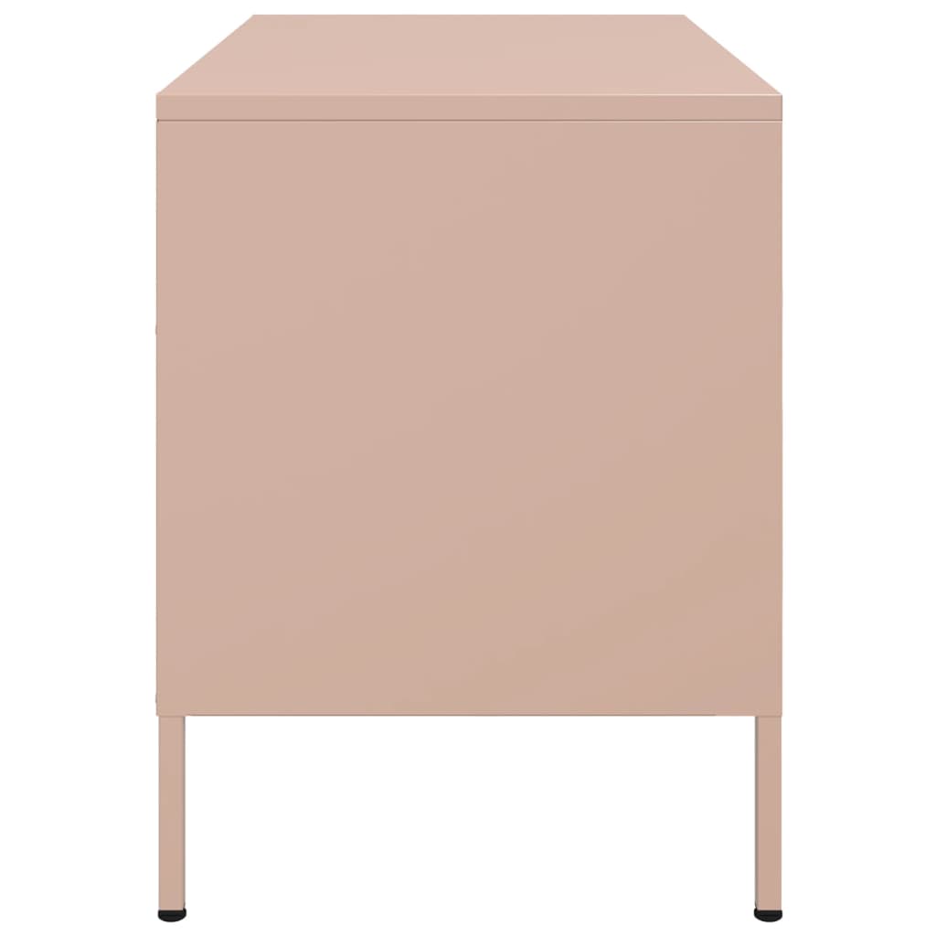 vidaXL TV Cabinets 2 pcs Pink 68x39x50.5 cm Steel