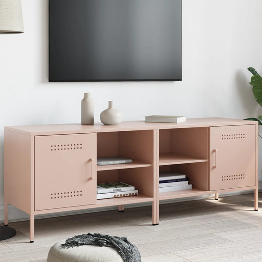 vidaXL 2 Piece TV Cabinet Set Pink 68x39x50,5 cm Steel
