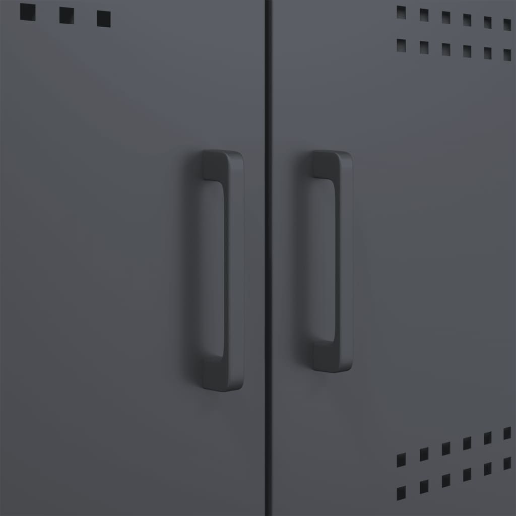 vidaXL 2 Piece TV Cabinet Set Anthracite 68x39x50,5 cm Steel