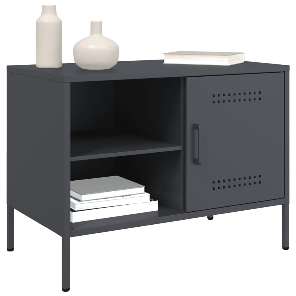 vidaXL TV Cabinets 2 pcs Anthracite 68x39x50.5 cm Steel