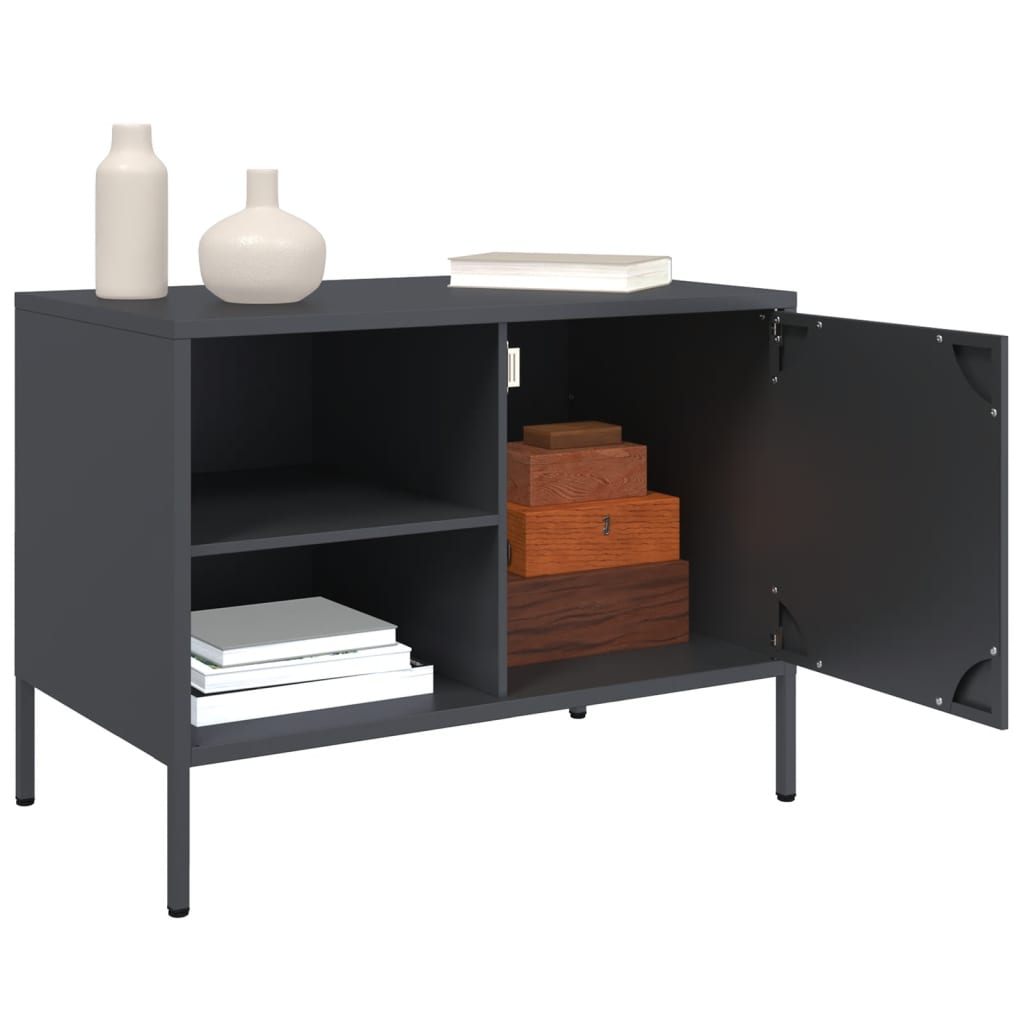 vidaXL TV Cabinets 2 pcs Anthracite 68x39x50.5 cm Steel