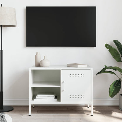 vidaXL TV Cabinet White 68x39x50.5 cm Steel