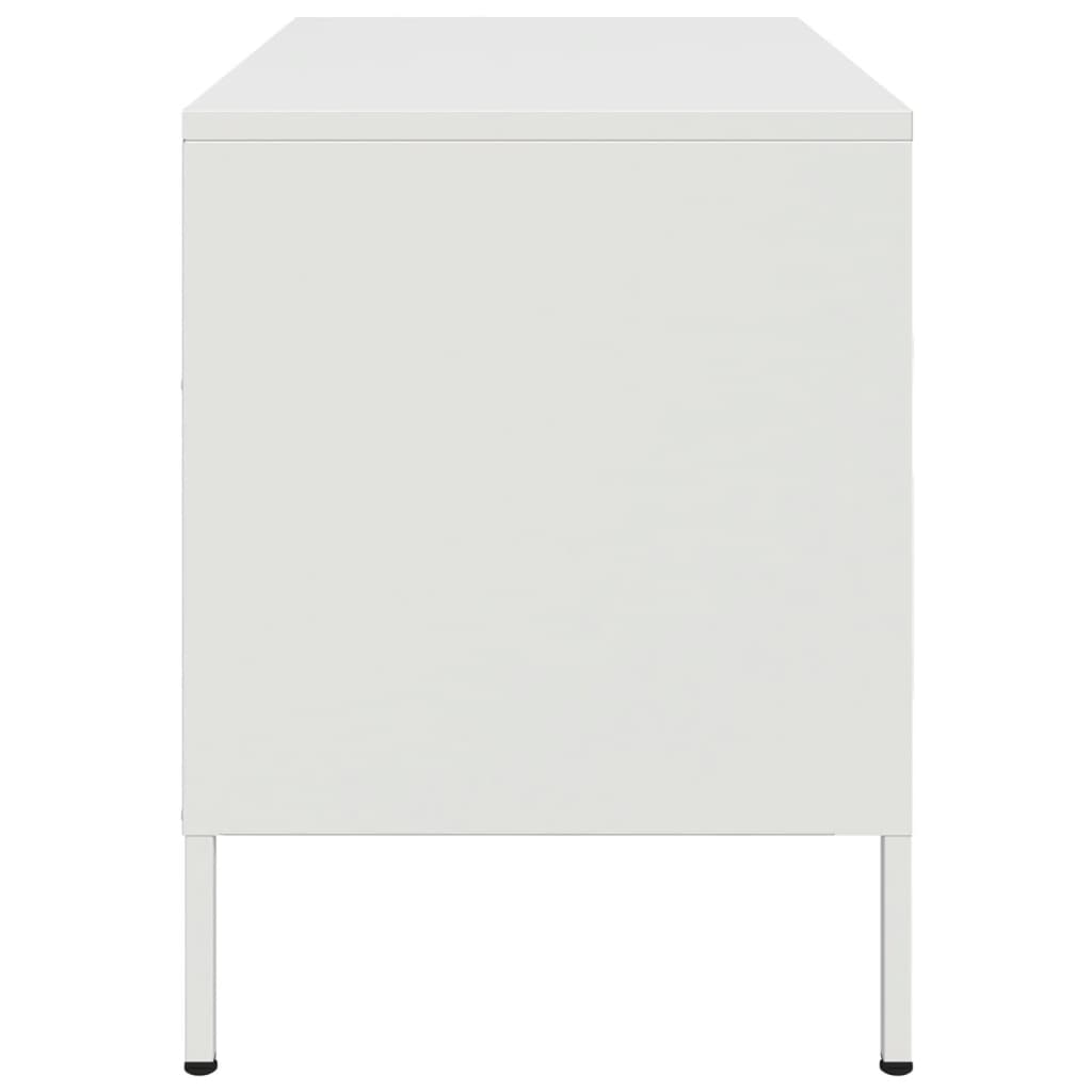 vidaXL TV Cabinet White 68x39x50.5 cm Steel