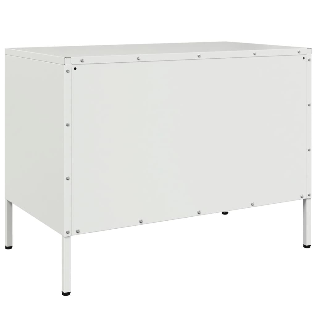 vidaXL TV Cabinet White 68x39x50.5 cm Steel