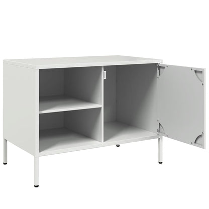 vidaXL TV Cabinet White 68x39x50.5 cm Steel