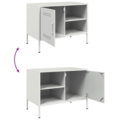 vidaXL TV Cabinet White 68x39x50.5 cm Steel
