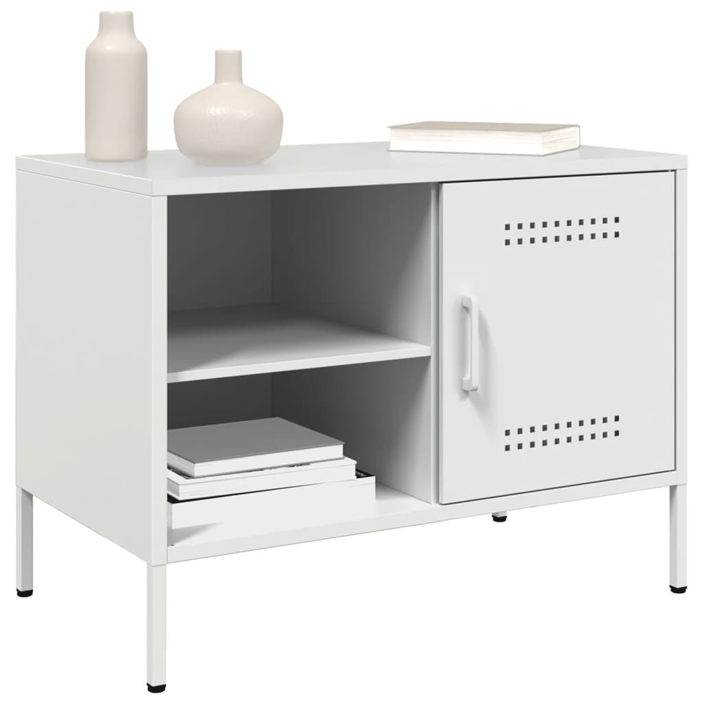 vidaXL TV Cabinets 2 pcs White 68x39x50.5 cm Steel